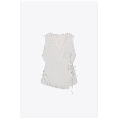TOP CHALECO FLUIDO CRUZADO
