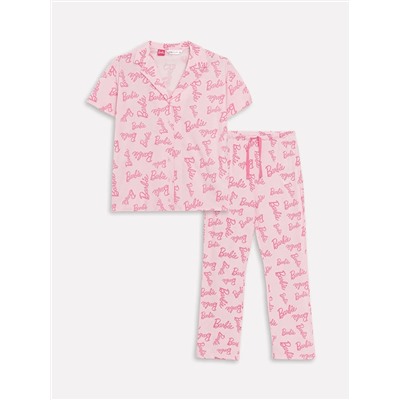 LC Waikiki Gömlek Yaka Barbie Baskılı Kısa Kollu Kadın Pijama Takımı, LCW DREAM                                            
                                            Gömlek Yaka Barbie Baskılı Kısa Kollu Kadın Pijama Takımı