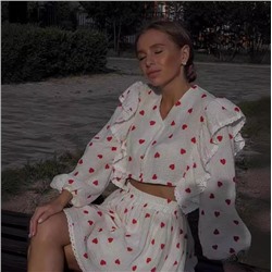 Хлопковый костюм с принтом