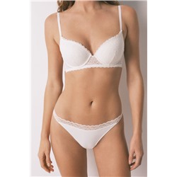Tanga tira encaje blanco