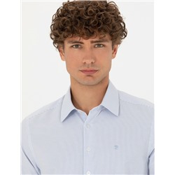 Mavi Slim Fit Uzun Kollu Gömlek