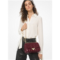 MICHAEL MICHAEL KORS Soho Large Quilted Crinkled Leather Shoulder Bag