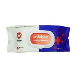 Салфетки влажные Антибактериальные Antabax 80шт.