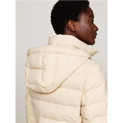 Hooded Water-Repellent Down Coat