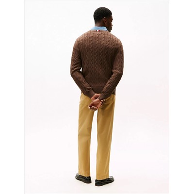 Cable Knit Crewneck Sweater