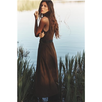 MIDI DRESS WITH BELT