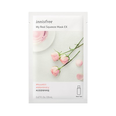 My Real Squeeze Mask-Rose, Тканевая маска с экстрактом розы