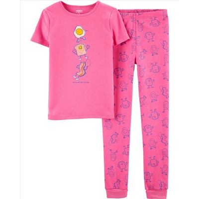 2-Piece Snug Fit Saturday Cotton PJs