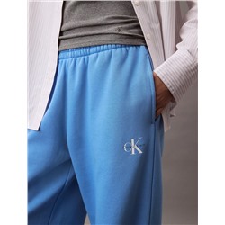 Monogram Logo Fleece Wide Leg Sweatpants