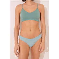 Tanga fruncido verde