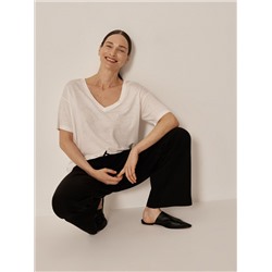 Bluse aus Leinenmischung