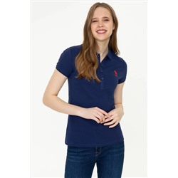 Kadın Lacivert Basic Polo Yaka Tişört