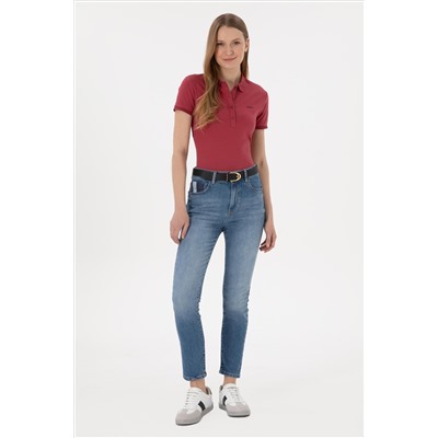 Kadın Mavi Slim High Waist Fit Jean Pantolon