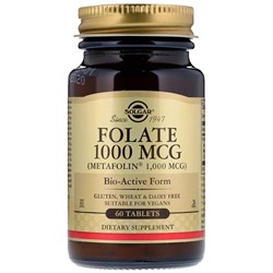Solgar Folate (Metafolin) 1000 мкг 60 таб