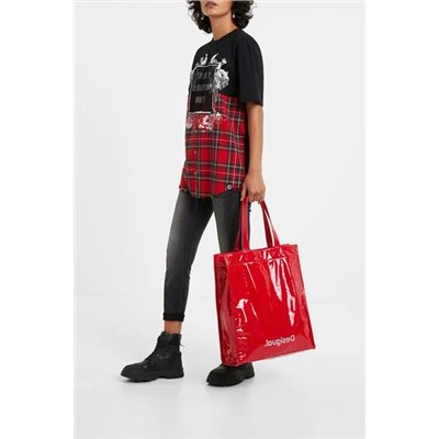 Camiseta oversize tartán