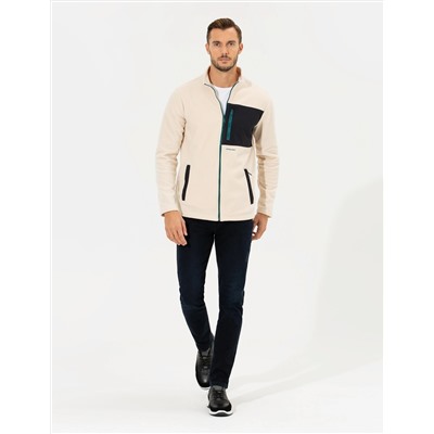 Bej Regular Fit Polar Hırka