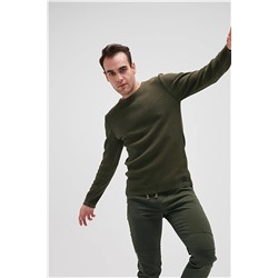 Bad Bear Dapple Knit Haki Yeşil Bisiklet Yaka Erkek Triko Kazak 20k013545e0001