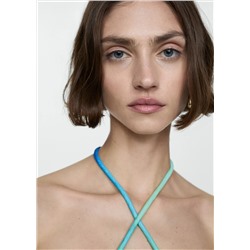 Vestido halter estampado