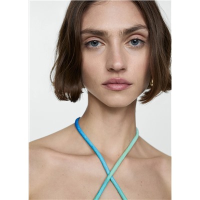 Vestido halter estampado