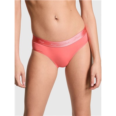 PINK LOGO MICRO HIPSTER PANTY