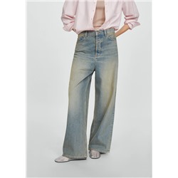 Jeans wideleg loose tiro bajo