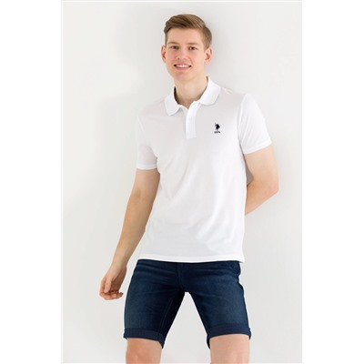 Erkek Beyaz Basic Polo Yaka Tişört