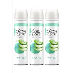 Gillette, Satin Care Tıraş Jeli Hassas 200ml X3 Adet