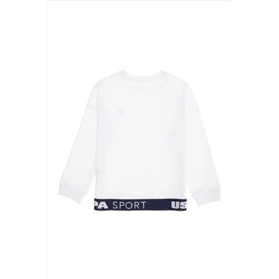 Erkek Çocuk Beyaz Sweatshirt