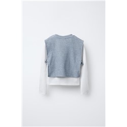 KNITTED VEST T-SHIRT