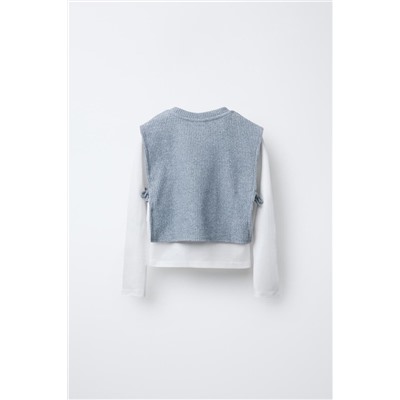 KNITTED VEST T-SHIRT