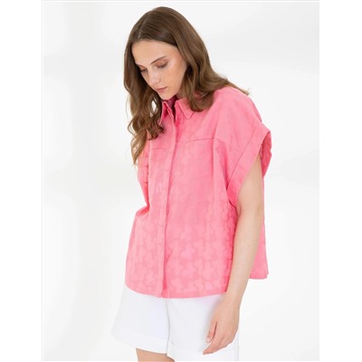 Açık Pembe Regular Fit Kısa Kollu Gömlek