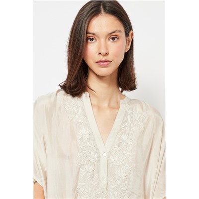Camisón de seda - Beige
