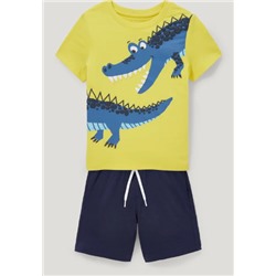 Set - Kurzarmshirt und Sweatshorts - 2 teilig