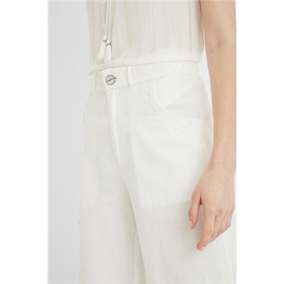 Pantalón culotte cropped bordados