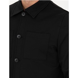 Siyah Regular Fit Gömlek Ceket