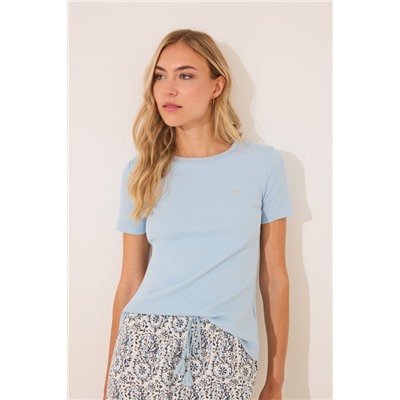 Pijama Capri algodón azul paisley