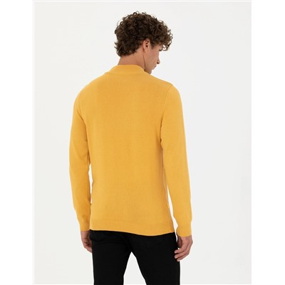 Hardal Slim Fit Yarım Balıkçı Basic Triko Kazak
