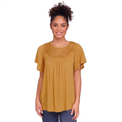 Damen Bluse in Crepp-Optik