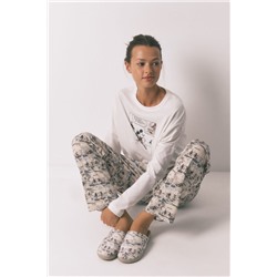 Zapatillas casa blanco Mickey Mouse