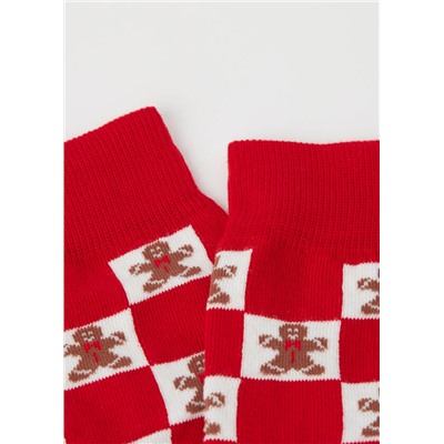Kurze Socken mit Muster Weihnachten Family für Herren