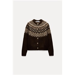 JACQUARD KNIT CARDIGAN
