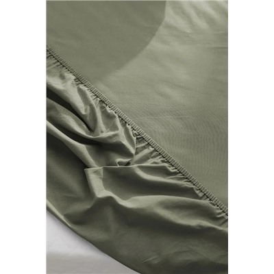 Manon King Size %100 Pamuk Ranforce Lastikli Çarşaf - Yeşil