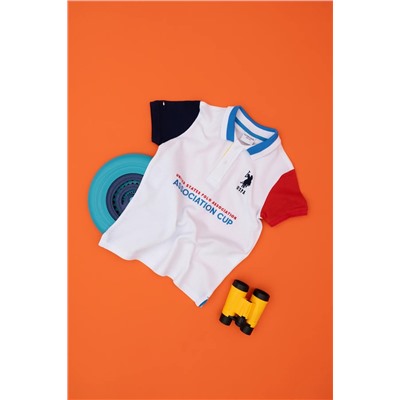 U.S. Polo Assn., Erkek Çocuk Beyaz Polo Yaka Tişört 1825295