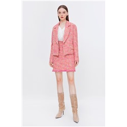 Chaqueta de lana Rosa y turquesa