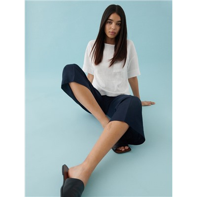 Bluse aus Leinenmischung