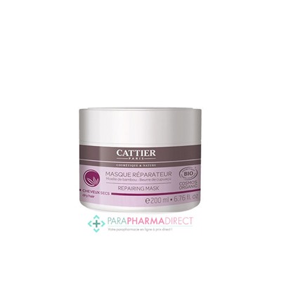 Cattier Masque Réparateur Moelle de Bambou Cheveux Secs 200ml