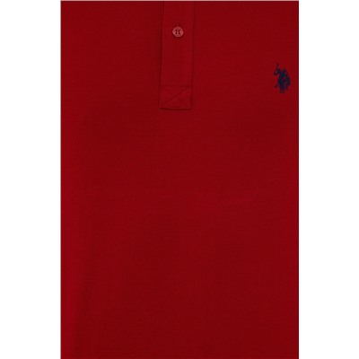 Erkek Bordo Basic Polo Yaka Tişört