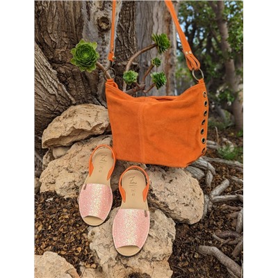 AB. Zapatos 320-5 buble+PELLE- TRESIS (500) naranja АКЦИЯ