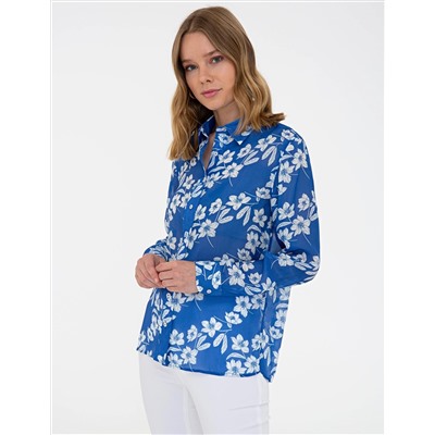 Saks Comfort Fit Desenli Uzun Kollu Gömlek