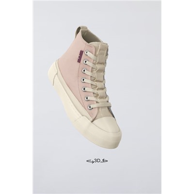 COTTON HIGH-TOP SNEAKERS
